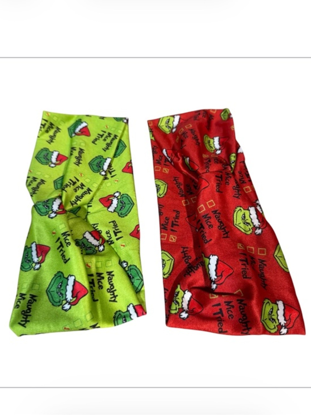 Grinch Holiday Headwraps, headbands set of 2